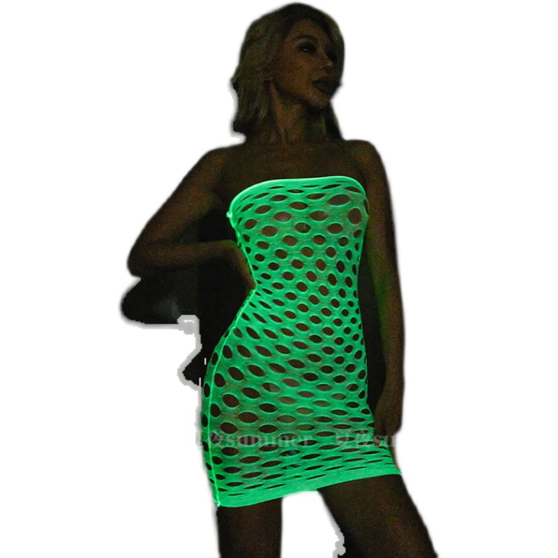 Bodystocking Fishnet - Body en résille lumineux qui brille